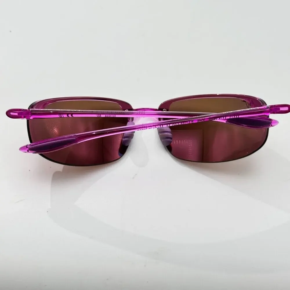 Maui Jim Sunglasses Ho'okipa MP MJ0407 006 Transparent Pink Wrap Polarized Lens